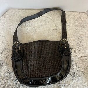 Vintage braccialini Hobo with Patent Trim and Tassels